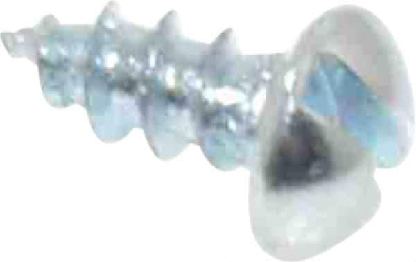 Value Collection - #4, 1/4" Length Under Head, Slotted Drive, Round Head Wood Screw - Zinc Plated Steel, Grade 2 - Eagle Tool & Supply