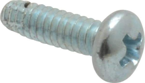 Value Collection - #4-40 UNC Thread, 3/8" Length Under Head, Phillips Drive Steel Thread Cutting Screw - Pan Head, Grade 2, Point Type F, Zinc-Plated Finish - Eagle Tool & Supply