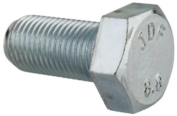 Value Collection - M12x1.25mm Metric Fine, 25mm Length Under Head Hex Head Cap Screw - Eagle Tool & Supply