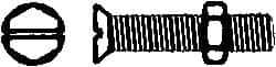 Value Collection - 3/8-16 UNC, 4" OAL Slotted Drive Machine Screw - Flat Head, Grade 2 Steel, Zinc-Plated Finish, Without Washer - Eagle Tool & Supply