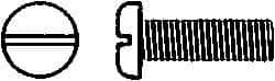 Value Collection - M10x1.50 Metric Coarse, 100mm Length Under Head Slotted Drive Machine Screw - Pan Head, Grade 18-8 & A2 Stainless Steel, Uncoated, Without Washer - Eagle Tool & Supply