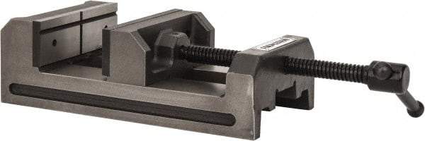 Palmgren - 6" Jaw Opening Capacity x 2" Throat Depth, Horizontal Drill Press Vise - 6" Wide Jaw, Stationary Base, Standard Speed, 11-15/16" OAL x 3-1/2" Overall Height - Eagle Tool & Supply