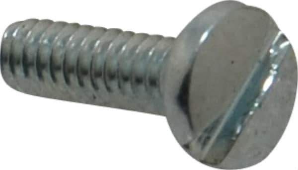 Value Collection - #4-40 UNC, 3/8" Length Under Head Slotted Drive Machine Screw - Binding Head, Grade J82 Steel, Zinc-Plated Finish, Without Washer - Eagle Tool & Supply