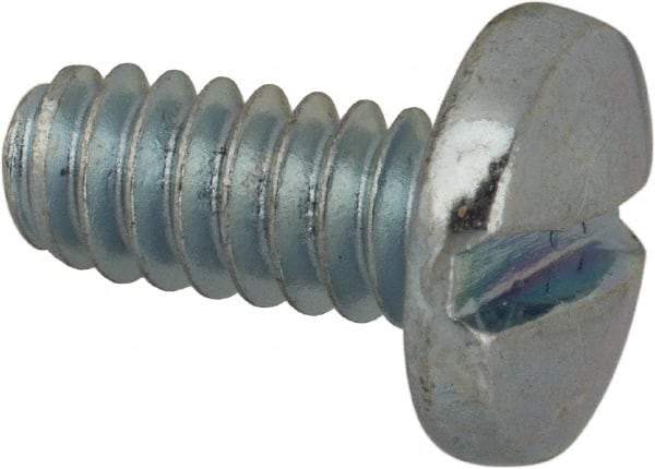 Value Collection - #6-32 UNC, 5/16" Length Under Head Slotted Drive Machine Screw - Binding Head, Grade J82 Steel, Zinc-Plated Finish, Without Washer - Eagle Tool & Supply