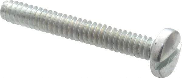 Value Collection - #6-32 UNC, 1" Length Under Head Slotted Drive Machine Screw - Binding Head, Grade J82 Steel, Zinc-Plated Finish, Without Washer - Eagle Tool & Supply
