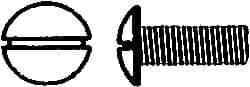 Value Collection - 1/4-20 UNC, 1-3/4" Length Under Head Slotted Drive Machine Screw - Truss Head, Grade J82 Steel, Zinc-Plated Finish, Without Washer - Eagle Tool & Supply