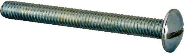 Value Collection - 5/16-18 UNC, 3" Length Under Head Slotted Drive Machine Screw - Truss Head, Grade J82 Steel, Zinc-Plated Finish, Without Washer - Eagle Tool & Supply