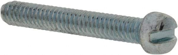 Value Collection - #2-56 UNC, 5/8" Length Under Head Slotted Drive Machine Screw - Fillister Head, Grade 2 Steel, Zinc-Plated Finish, Without Washer - Eagle Tool & Supply
