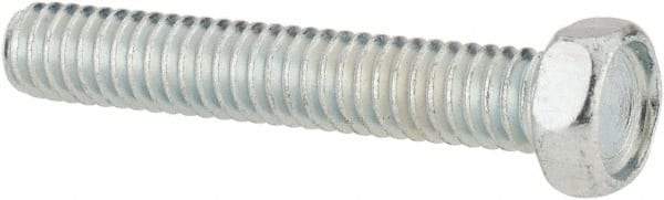 Value Collection - #8-32 UNC, 1" Length Under Head Hex Drive Machine Screw - Hex Head, Grade J82 Steel, Zinc-Plated Finish, Without Washer - Eagle Tool & Supply