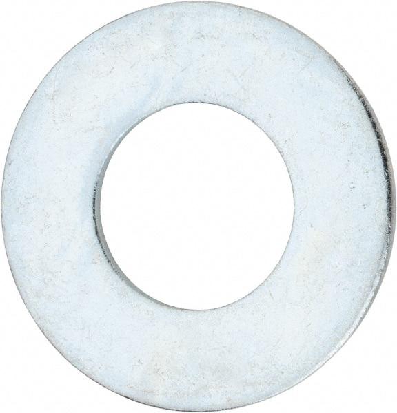 Value Collection - 2-1/4" Screw, Steel USS Flat Washer - 2-3/8" ID x 4-3/4" OD, 0.193" Thick, Zinc-Plated Finish - Eagle Tool & Supply