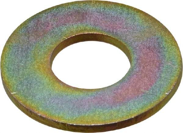 Value Collection - 9/16" Screw, Grade 8 Steel USS Flat Washer - 5/8" ID x 1-1/2" OD, 7/64" Thick, Zinc Yellow Dichromate Finish - Eagle Tool & Supply