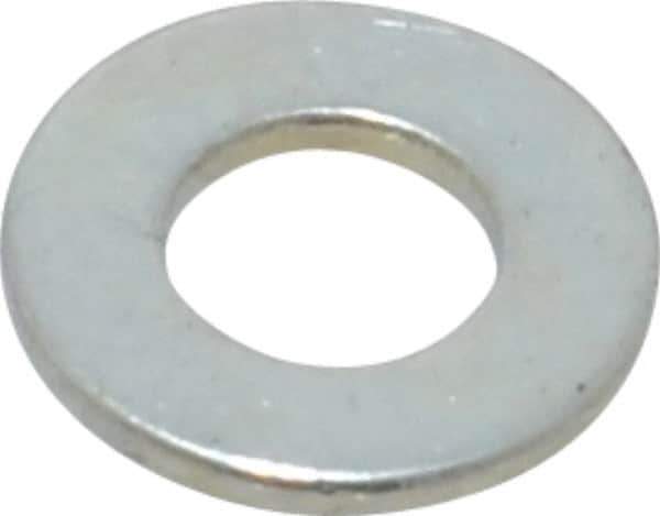 Value Collection - #5 Screw, Steel SAE Flat Washer - 9/64" ID x 9/32" OD, 1/32" Thick, Zinc-Plated Finish - Eagle Tool & Supply
