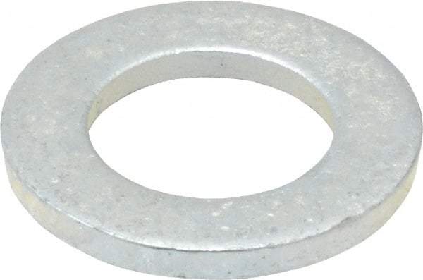 Value Collection - M16 Screw, Steel Standard Flat Washer - 17mm ID x 30mm OD, 3mm Thick, Zinc-Plated Finish - Eagle Tool & Supply