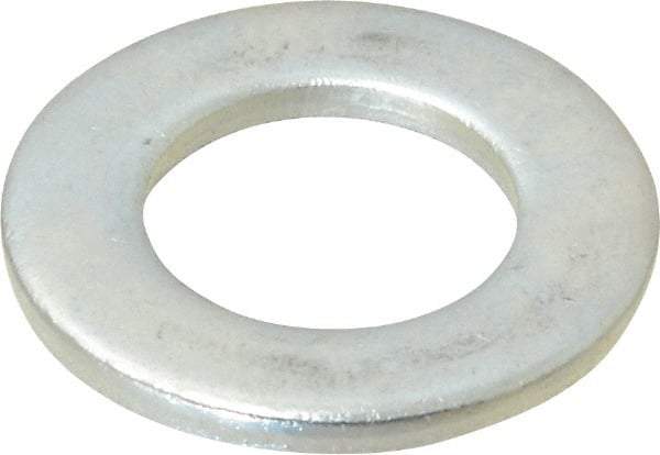 Value Collection - M18 Screw, Steel Standard Flat Washer - 19mm ID x 34mm OD, 3mm Thick, Zinc-Plated Finish - Eagle Tool & Supply