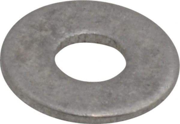 Value Collection - #6 Screw, Aluminum Standard Flat Washer - 0.147" ID x 3/8" OD, 0.032" Thick, Plain Finish - Eagle Tool & Supply