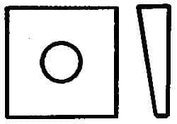 Value Collection - 1-1/8" Bolt, Iron Beveled Square Washer - 1-1/4" ID, 5/8 Minimum Thickness - Eagle Tool & Supply