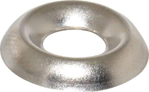 Value Collection - 1/8" Thick, Nickel-Plated Finish, Steel, Standard Countersunk Washer - 0.259" ID x 21/32" OD - Eagle Tool & Supply