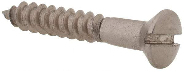 Value Collection - #4, 3/4" Length Under Head, Slotted Drive, Oval Head Wood Screw - Stainless Steel, Grade 18-8 - Eagle Tool & Supply