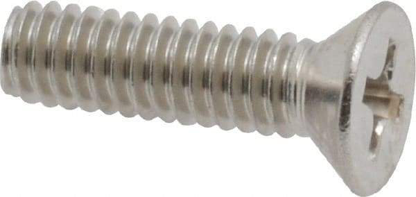 Value Collection - #8-32 UNC, 5/8" OAL Phillips Drive Machine Screw - Flat Head, Grade 18-8 Stainless Steel, Uncoated, Without Washer - Eagle Tool & Supply