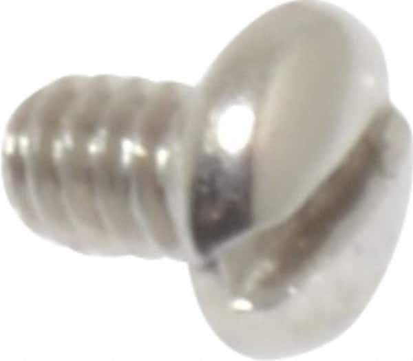 Value Collection - #2-56 UNC, 1/8" Length Under Head Slotted Drive Machine Screw - Pan Head, Grade 18-8 Stainless Steel, Uncoated, Without Washer - Eagle Tool & Supply