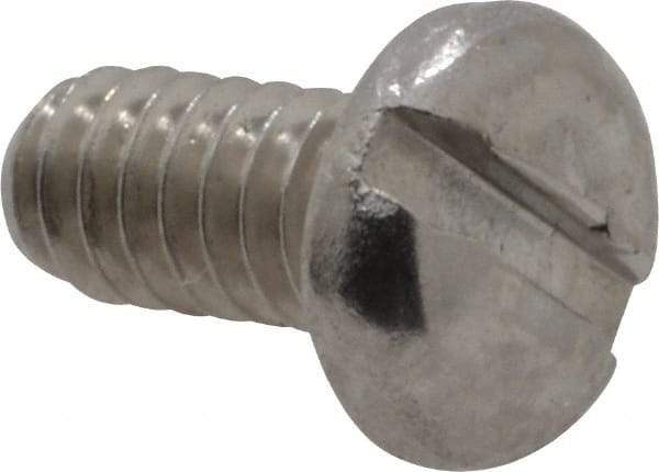 Value Collection - #2-56 UNC, 3/16" Length Under Head Slotted Drive Machine Screw - Pan Head, Grade 18-8 Stainless Steel, Uncoated, Without Washer - Eagle Tool & Supply