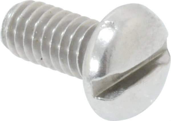 Value Collection - #8-32 UNC, 3/8" Length Under Head Slotted Drive Machine Screw - Pan Head, Grade 18-8 Stainless Steel, Uncoated, Without Washer - Eagle Tool & Supply