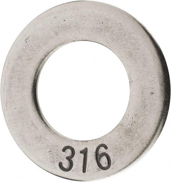 Value Collection - 1" Screw, Grade 316 Stainless Steel Standard Flat Washer - 1-1/16" ID x 1.87" OD, 1/8" Thick - Eagle Tool & Supply