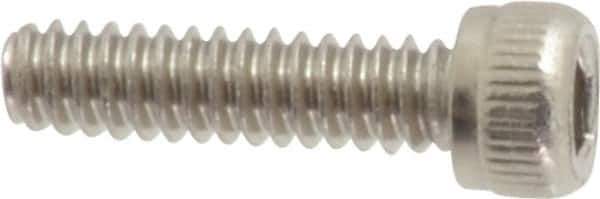 Value Collection - #4-40 UNC Hex Socket Drive, Socket Cap Screw - Grade 18-8 Stainless Steel, Uncoated, Fully Threaded, 7/16" Length Under Head - Eagle Tool & Supply
