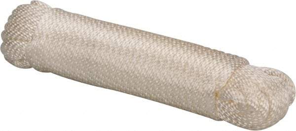 Value Collection - 50' Max Length Nylon Braided Cord - 1/4" Diam, 1,250 Lb Capacity - Eagle Tool & Supply