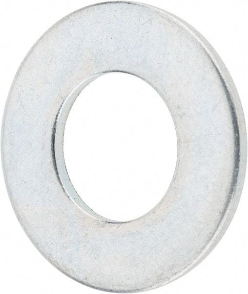 Value Collection - 3/8" Screw, Steel SAE Flat Washer - 13/32" ID x 13/16" OD, 1/16" Thick, Zinc-Plated Finish - Eagle Tool & Supply