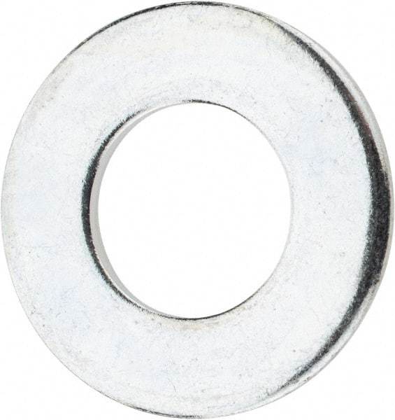 Value Collection - 9/16" Screw, Steel SAE Flat Washer - 19/32" ID x 1-3/16" OD, 3/32" Thick, Zinc-Plated Finish - Eagle Tool & Supply