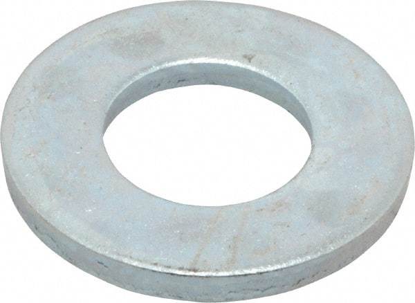Value Collection - 5/8" Screw, Steel SAE Flat Washer - 21/32" ID x 1-5/16" OD, 3/32" Thick, Zinc-Plated Finish - Eagle Tool & Supply