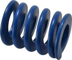 Associated Spring Raymond - 50mm Hole Diam, 25mm Rod Diam, 2-1/2" Free Length, Blue Die Spring - 5016 N Max Deflection, 24mm Max Deflection, Medium Duty, Chromium Alloy Steel - Eagle Tool & Supply