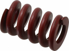 Associated Spring Raymond - 32mm Hole Diam, 16mm Rod Diam, 2" Free Length, Red Die Spring - 4080 N Max Deflection, 15mm Max Deflection, Strong Duty, Chromium Alloy Steel - Eagle Tool & Supply