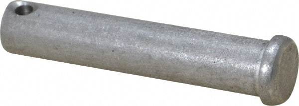 Made in USA - 1/2" Pin Diam, 2-1/2" OAL, Standard Clevis Pin - 5/32" Hole, 2-11/32" Usable Length, Uncoated Stainless Steel - Eagle Tool & Supply