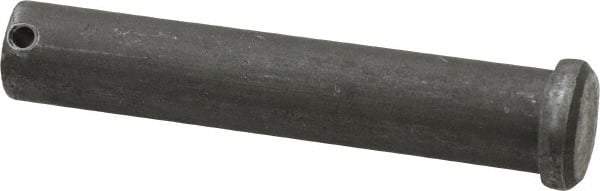 Made in USA - 3/4" Pin Diam, 4" OAL, Standard Clevis Pin - 5/32" Hole, 3-27/32" Usable Length, Uncoated Steel - Eagle Tool & Supply