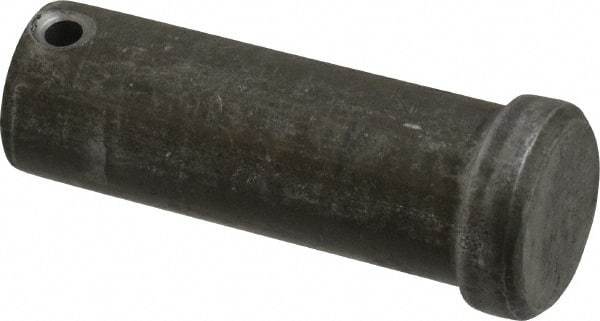 Made in USA - 1" Pin Diam, 2-3/4" OAL, Standard Clevis Pin - 13/64" Hole, 2-35/64" Usable Length, Uncoated Steel - Eagle Tool & Supply