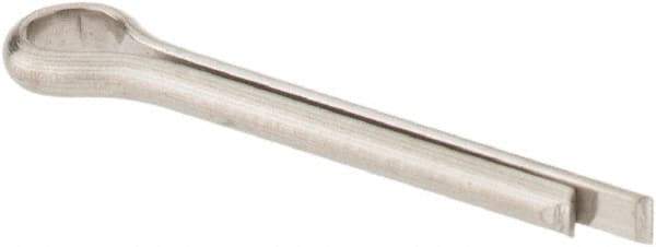 Made in USA - 1/16" Diam x 1/2" Long Extended Prong Cotter Pin - Grade 18-8, Uncoated, Stainless Steel - Eagle Tool & Supply