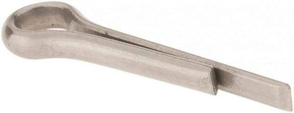 Made in USA - 3/32" Diam x 1/2" Long Extended Prong Cotter Pin - Grade 18-8, Uncoated, Stainless Steel - Eagle Tool & Supply