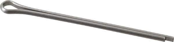 Made in USA - 3/32" Diam x 1-3/4" Long Extended Prong Cotter Pin - Grade 18-8, Uncoated, Stainless Steel - Eagle Tool & Supply