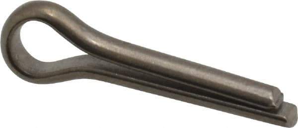 Made in USA - 1/8" Diam x 1/2" Long Extended Prong Cotter Pin - Grade 18-8, Uncoated, Stainless Steel - Eagle Tool & Supply