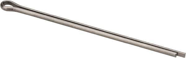 Made in USA - 1/8" Diam x 3" Long Extended Prong Cotter Pin - Grade 18-8, Uncoated, Stainless Steel - Eagle Tool & Supply
