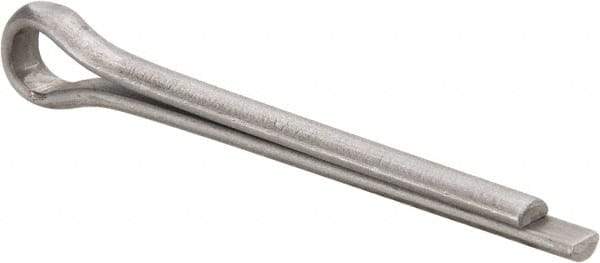 Made in USA - 3/16" Diam x 1-3/4" Long Extended Prong Cotter Pin - Grade 18-8, Uncoated, Stainless Steel - Eagle Tool & Supply