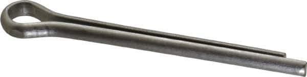 Made in USA - 1/4" Diam x 2-1/2" Long Extended Prong Cotter Pin - Grade 18-8, Uncoated, Stainless Steel - Eagle Tool & Supply