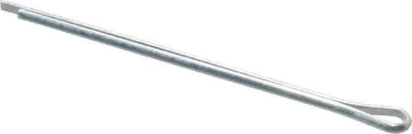 Made in USA - 1/16" Diam x 1-1/2" Long Extended Prong Cotter Pin - Grade 2, Zinc-Plated, Steel - Eagle Tool & Supply