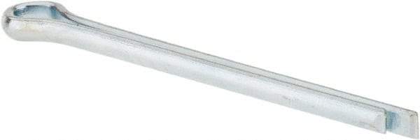 Made in USA - 3/32" Diam x 1-1/4" Long Extended Prong Cotter Pin - Grade 2, Zinc-Plated, Steel - Eagle Tool & Supply