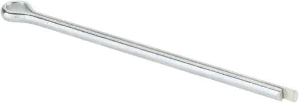Made in USA - 3/32" Diam x 2" Long Extended Prong Cotter Pin - Grade 2, Zinc-Plated, Steel - Eagle Tool & Supply