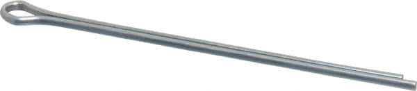 Made in USA - 3/32" Diam x 2-1/2" Long Extended Prong Cotter Pin - Grade 2, Zinc-Plated, Steel - Eagle Tool & Supply