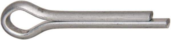 Made in USA - 1/8" Diam x 3/4" Long Extended Prong Cotter Pin - Grade 2, Zinc-Plated, Steel - Eagle Tool & Supply