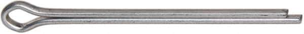 Made in USA - 1/8" Diam x 2" Long Extended Prong Cotter Pin - Grade 2, Zinc-Plated, Steel - Eagle Tool & Supply